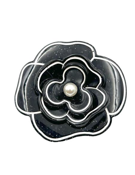BROCHES ELEGANTES DE FLORES NEGRAS | EL JARDIN DEL DESEO