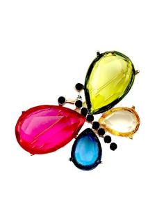 Imagen del producto BROCHES BODA DE PEDRERIA MARIPOSA COLORIDA | EL JARDIN DEL DESEO