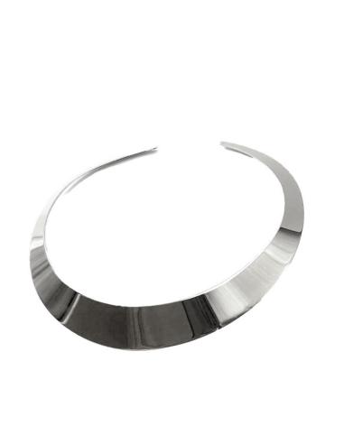 COLLARES PLATEADOS RIGIDOS DE MODA | EL JARDIN DEL DESEO