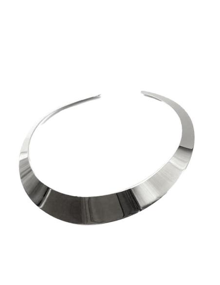 COLLARES PLATEADOS RIGIDOS DE MODA | EL JARDIN DEL DESEO