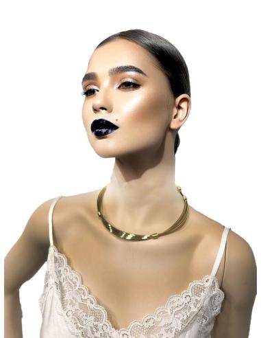 COLLARES DORADOS DE MUJER AROS ENTRELAZADOS | EL JARDIN DEL DESEO