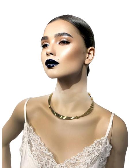 COLLARES DORADOS DE MUJER AROS ENTRELAZADOS | EL JARDIN DEL DESEO