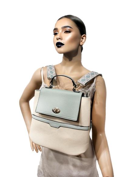 MOCHILAS ORIGINALES EN BIOLOR BEIGE Y VERDE AGUA | EL JARDIN DEL DESEO