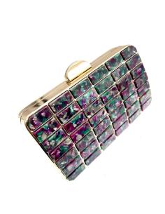 BOLSOS DE FIESTA CAREY VERDE Y MORADO | EL JARDIN DEL DESEO