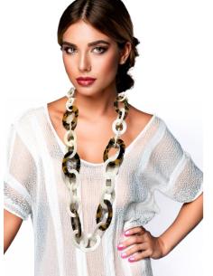COLLARES LARGOS DE ESLABONES BLANCOS Y CAREY | EL JARDIN DEL DESEO 2