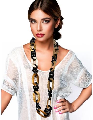 COLLARES DE MUJER LARGOS NEGROS Y CAMEL | EL JARDIN DEL DESEO