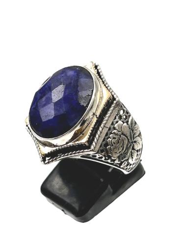 ANILLOS HOMBRE DE PLATA SELLO PIEDRA LAPISLAZULI | EL JARDIN DEL DESEO