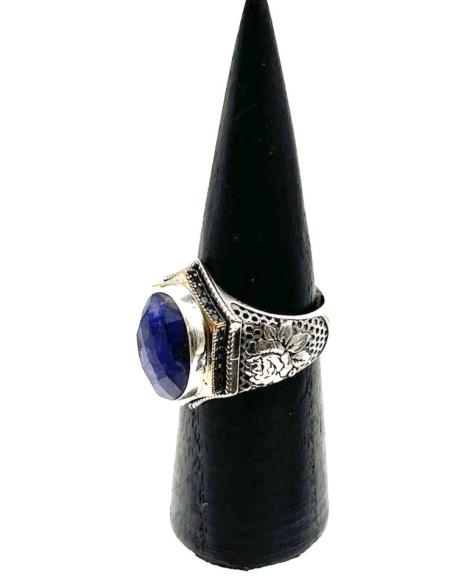ANILLOS HOMBRE DE PLATA SELLO PIEDRA LAPISLAZULI | EL JARDIN DEL DESEO