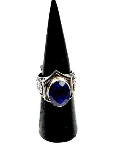 ANILLOS HOMBRE DE PLATA SELLO PIEDRA LAPISLAZULI | EL JARDIN DEL DESEO