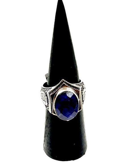 ANILLOS HOMBRE DE PLATA SELLO PIEDRA LAPISLAZULI | EL JARDIN DEL DESEO