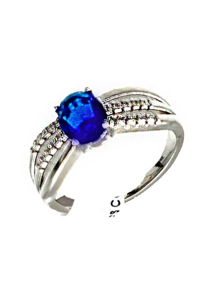 ANILLOS PLATEADOS Y AZULES BRILLO ESPECTACULAR