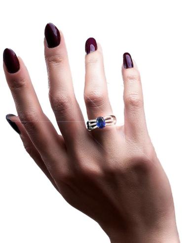 ANILLOS PLATEADOS Y AZULES BRILLO ESPECTACULAR