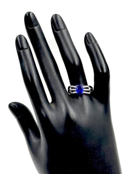 ANILLOS PLATEADOS Y AZULES BRILLO ESPECTACULAR
