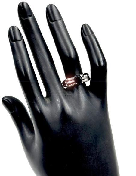 ANILLOS PLATEADOS Y NEGROS CON BRILLO ESPECTACULAR