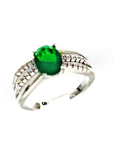 ANILLOS PLATEADOS Y VERDES ESMERALDA PARA BODAS