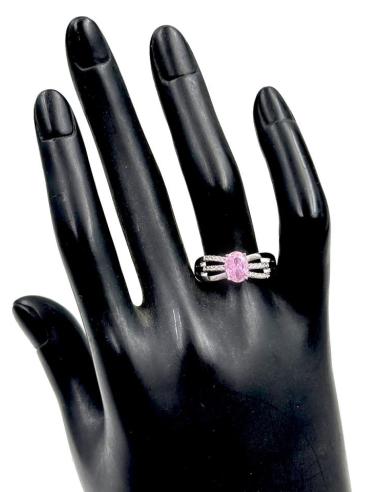 ANILLOS PLATEADOS Y ROSAS CON BRILLO ESPECTACULAR