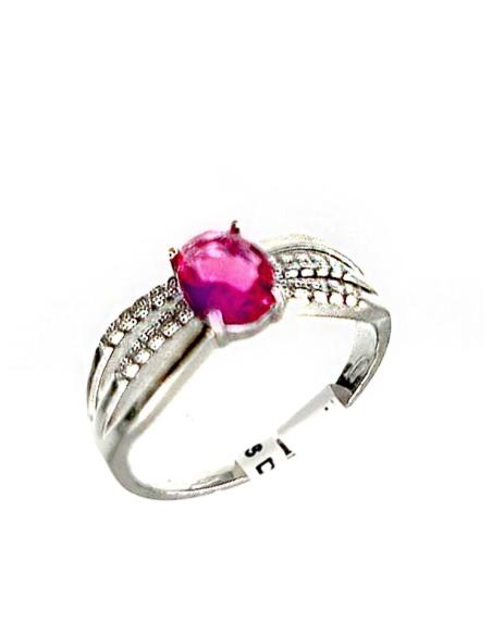 ANILLOS PLATEADOS Y FUCSIAS DE BRILLO ESPECTACULAR