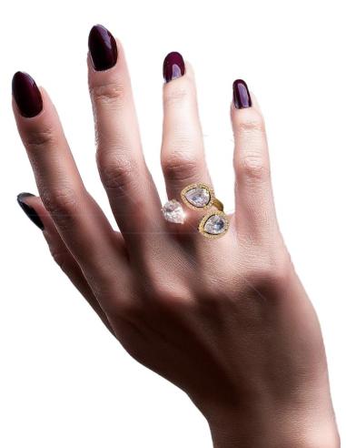 ANILLOS DORADOS CON CIRCONITAS ESPECIAL BODAS