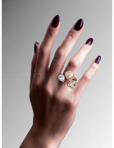 ANILLOS DORADOS CON CIRCONITAS ESPECIAL BODAS