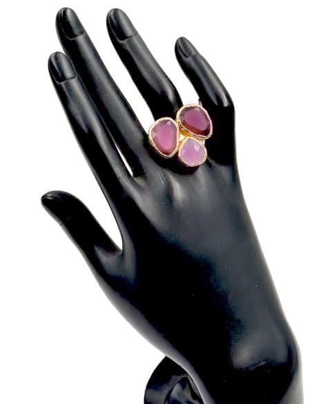 ANILLOS MUJER PIEDRAS ROSA MARRON Y MORADO| EL JARDIN DEL DESEO