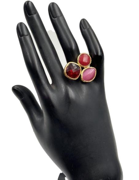 ANILLOS DE PIEDRAS GRANATES ROSAS Y FUCSIAS | EL JARDIN DEL DESEO