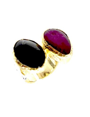 ANILLOS MUJER PIEDRAS BUGAMBILIA Y MORADO UVA | EL JARDIN DEL DESEO
