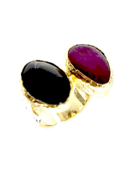 ANILLOS MUJER PIEDRAS BUGAMBILIA Y MORADO UVA | EL JARDIN DEL DESEO