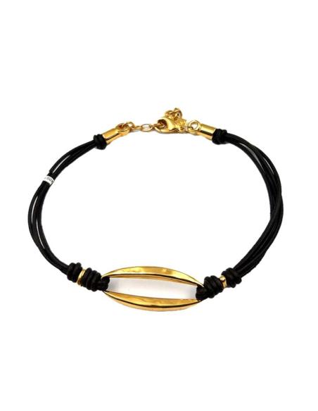 COLLARES MUJER CHOKER DORADO DE MODA CON CUERO | EL JARDIN DEL DESEO