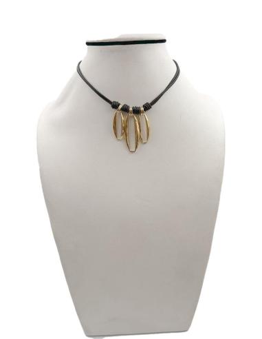 COLLARES DORADOS PARA MUJER CON CUERO | EL JARDIN DEL DESEO
