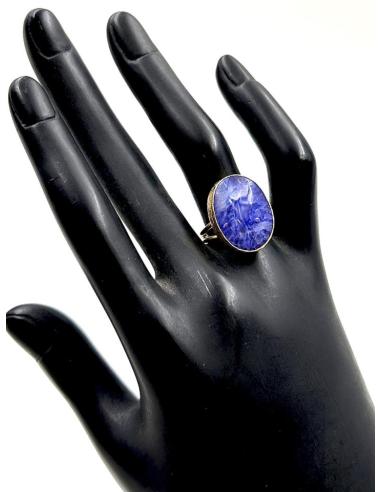 ANILLOS GRANDES AZULES DE PIEDRAS AGATA ORIGINALES