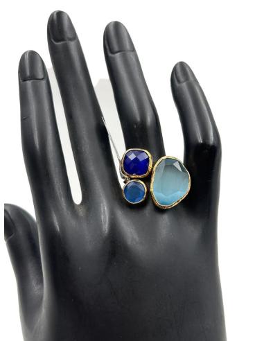 ANILLOS DE PIEDRAS AZULES PARA BODAS Y EVENTOS