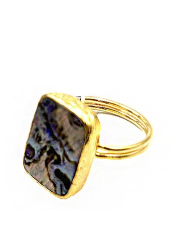 ANILLOS MUJER DE CONCHA MADREPERLA BONITO IRISADO