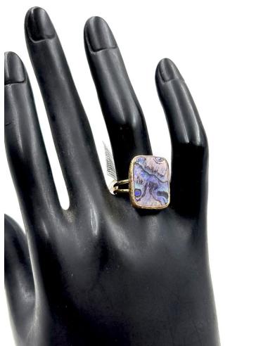 ANILLOS MUJER DE CONCHA MADREPERLA BONITO IRISADO