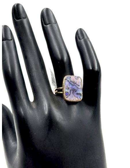 ANILLOS MUJER DE CONCHA MADREPERLA BONITO IRISADO