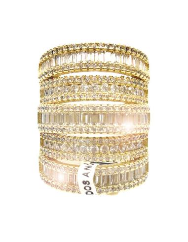 ANILLOS BODA DORADOS ANCHOS CON CIRCONITAS PARA MADRINAS E INVITADAS