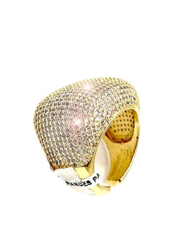 ANILLOS DORADOS GRANDES PARA BODAS CON CIRCONITAS