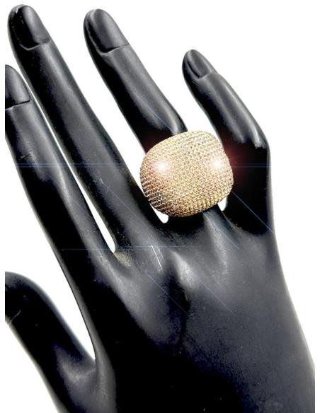 ANILLOS DORADOS GRANDES PARA BODAS CON CIRCONITAS