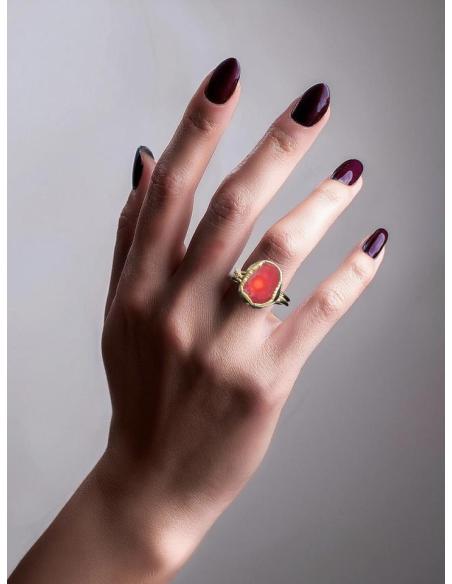 ANILLOS MUJER ROJOS DE CORAL MUY ORIGINALES