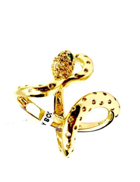 ANILLOS DORADOS ANCHOS CON SERPIENTE