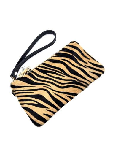 MONEDEROS PIEL PARA MUJER ANIMAL PRINT MARRON | EL JARDIN DEL DESEO