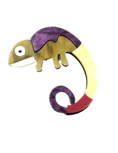 BROCHES MUJER CAMALEONES MORADOS VERDES Y GRANATES | EL JARDIN DEL DESEO