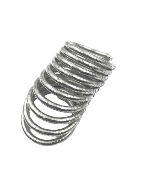 PULSERAS DE MUJER PLATEADAS ANCHAS ESTILO AFRICANO | EL JARDIN DEL DESEO