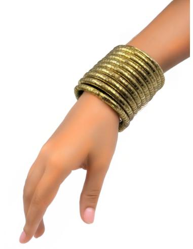 PULSERAS DE MUJER DORADAS ANCHAS ESTILO AFRICANO | EL JARDIN DEL DESEO
