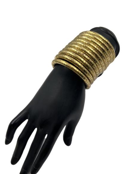 PULSERAS DE MUJER DORADAS ANCHAS ESTILO AFRICANO | EL JARDIN DEL DESEO