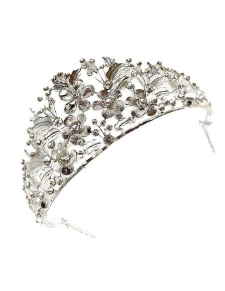 TIARAS PARA NOVIAS DE BODA PLATEADAS Y PEDRERIA | EL JARDIN DEL DESEO