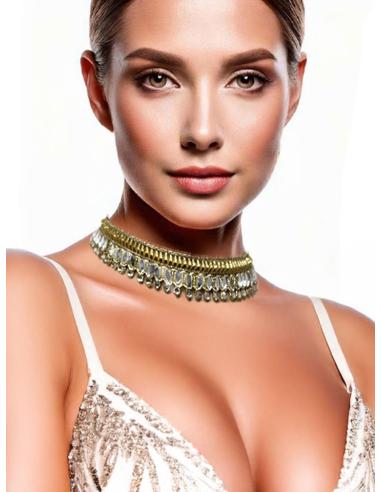 COLLARES DORADOS CHOKER DE FIESTA | EL JARDIN DEL DESEO