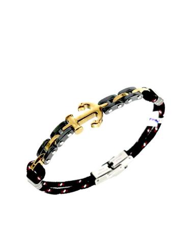 PULSERAS HOMBRE AZULES DE ANCLA Y CUERDA MARINERA