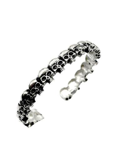 PULSERAS HOMBRE CON CALAVERAS EN ACERO | EL JARDIN DEL DESEO