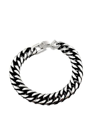 PULSERAS HOMBRE CADENA ESLABON ACERO ENVEJECIDO | EL JARDIN DEL DESEO