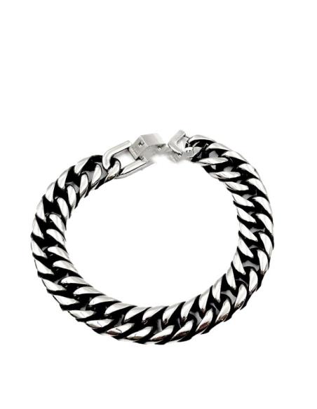 PULSERAS HOMBRE CADENA ESLABON ACERO ENVEJECIDO | EL JARDIN DEL DESEO